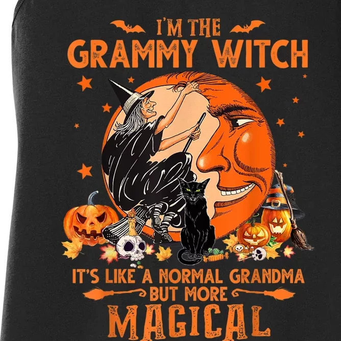 IM He Grammy Witch ItS Like A Normal Grandma Witch Broom Women's Racerback Tank