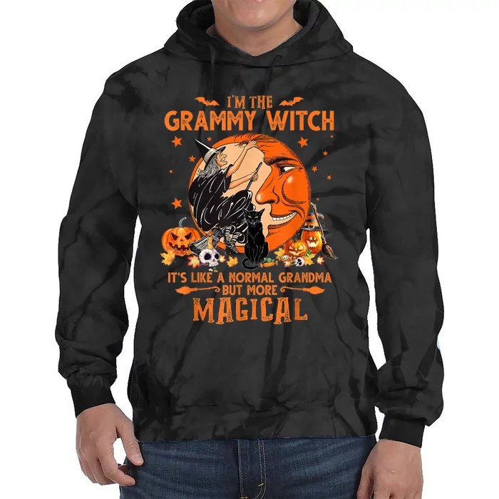 IM He Grammy Witch ItS Like A Normal Grandma Witch Broom Tie Dye Hoodie