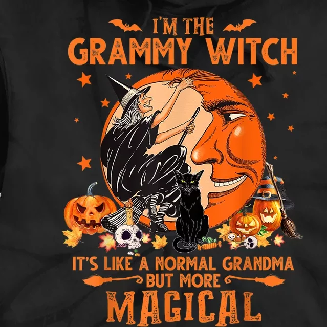 IM He Grammy Witch ItS Like A Normal Grandma Witch Broom Tie Dye Hoodie