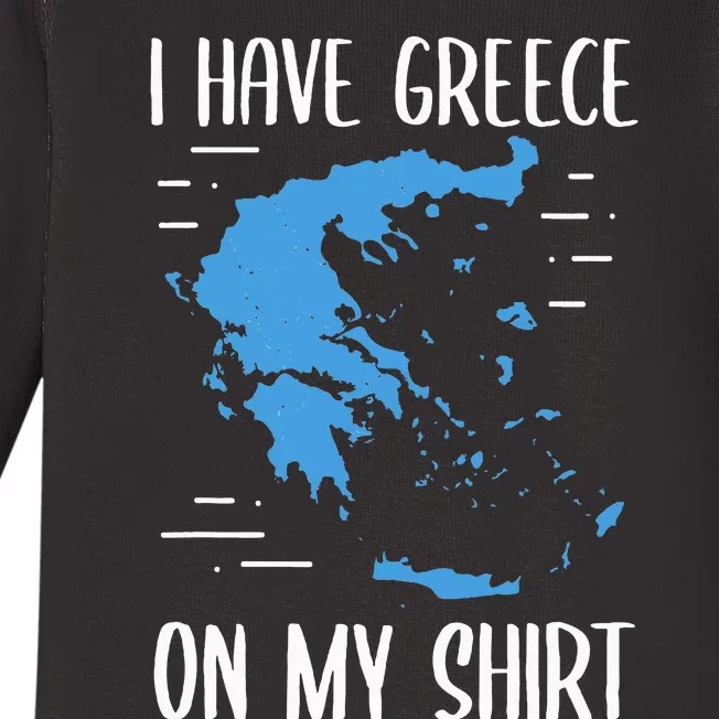 I Have Greece On My Geographer Geography Teacher Baby Long Sleeve Bodysuit