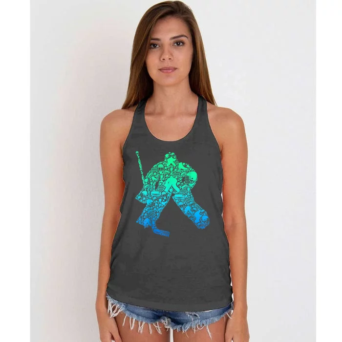 Ice Hockey Goalie Hockey Player Women's Knotted Racerback Tank