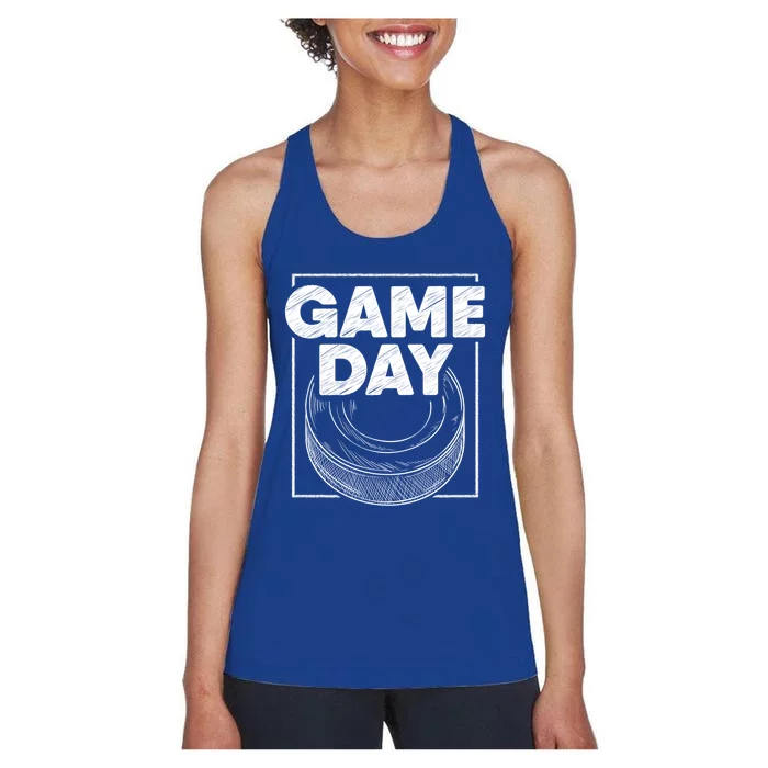 Ice Hockey Game Day Player Coach Team Gift Women's Racerback Tank