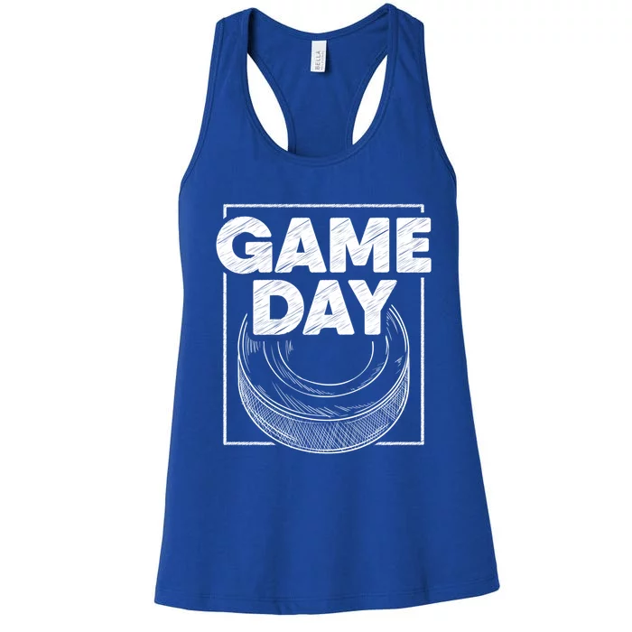 Ice Hockey Game Day Player Coach Team Gift Women's Racerback Tank