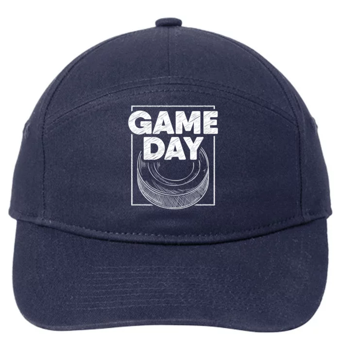 Ice Hockey Game Day Player Coach Team Gift 7-Panel Snapback Hat