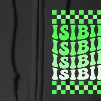 Isibindi House Green Retro Groovy Social Psychology Full Zip Hoodie