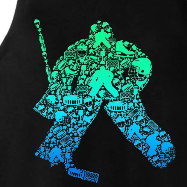 Ice Hockey Goalie Hockey Player Ladies Tri-Blend Wicking Tank