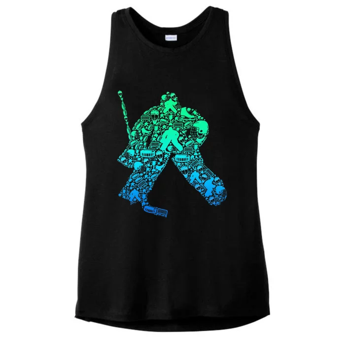 Ice Hockey Goalie Hockey Player Ladies Tri-Blend Wicking Tank