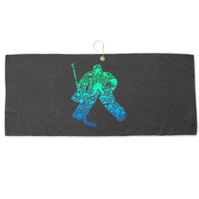 Ice Hockey Goalie Hockey Player Large Microfiber Waffle Golf Towel