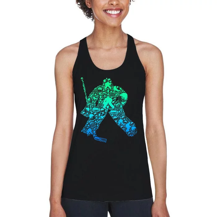 Ice Hockey Goalie Hockey Player Women's Racerback Tank