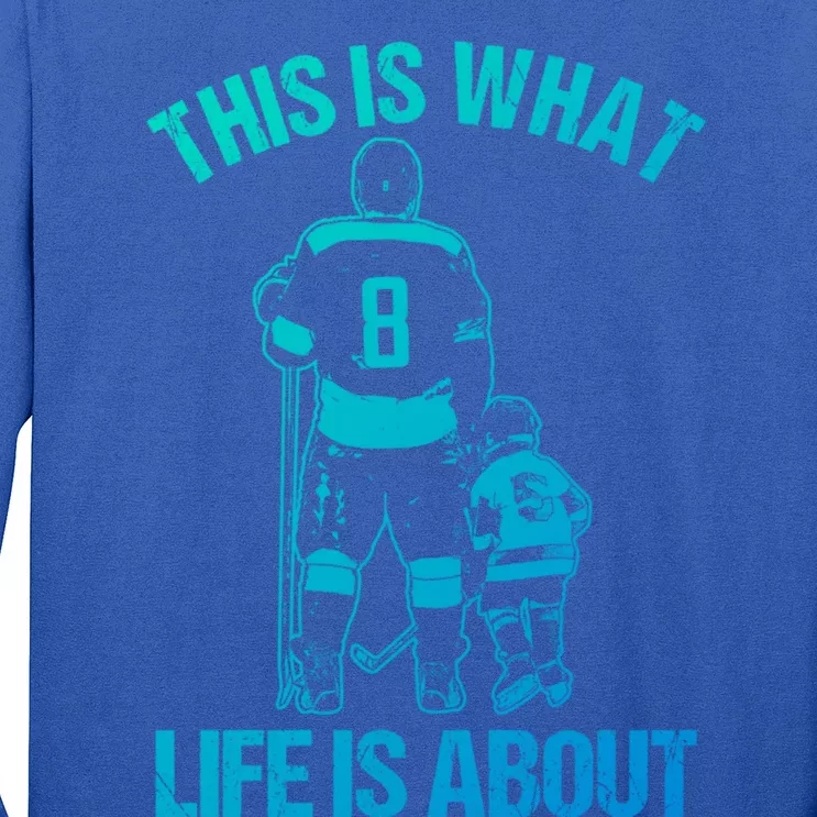 Ice Hockey Game Player Father And Son Field Hockey Cute Gift Long Sleeve Shirt