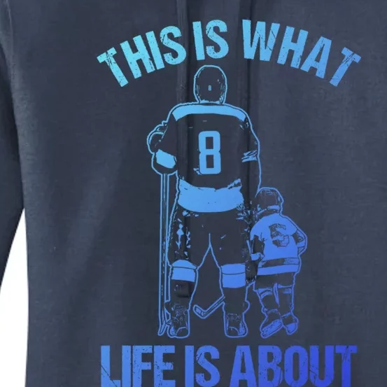 Ice Hockey Game Player Father And Son Field Hockey Cute Gift Women's Pullover Hoodie