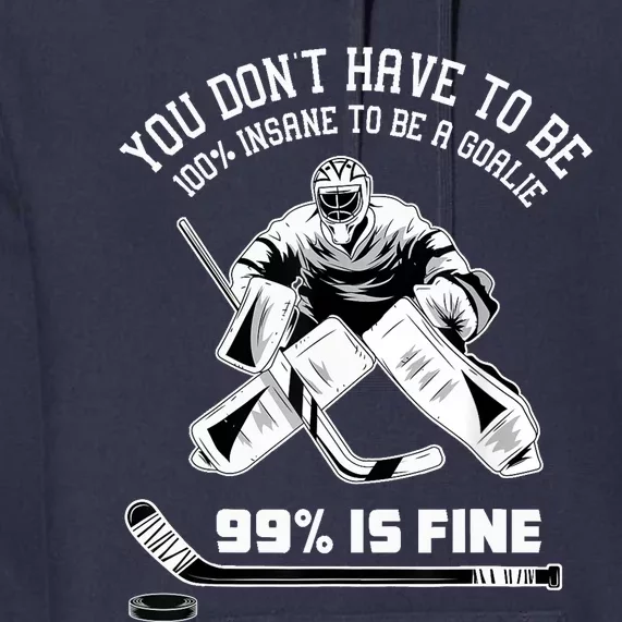 Ice Hockey Goalkeeper Goaltender - Ice Hockey Goalie Premium Hoodie