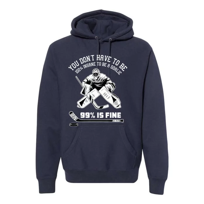 Ice Hockey Goalkeeper Goaltender - Ice Hockey Goalie Premium Hoodie