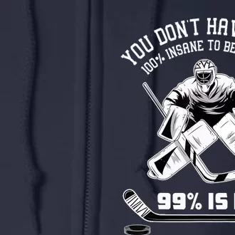 Ice Hockey Goalkeeper Goaltender - Ice Hockey Goalie Full Zip Hoodie