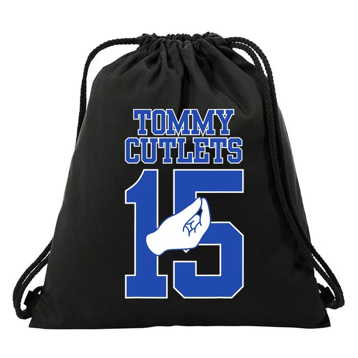 Italian Hand Gesture Tommy Cutlets Football Quarterback Trendy Design Drawstring Bag