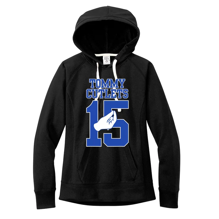 Italian Hand Gesture Tommy Cutlets Football Quarterback Trendy Design Women's Fleece Hoodie