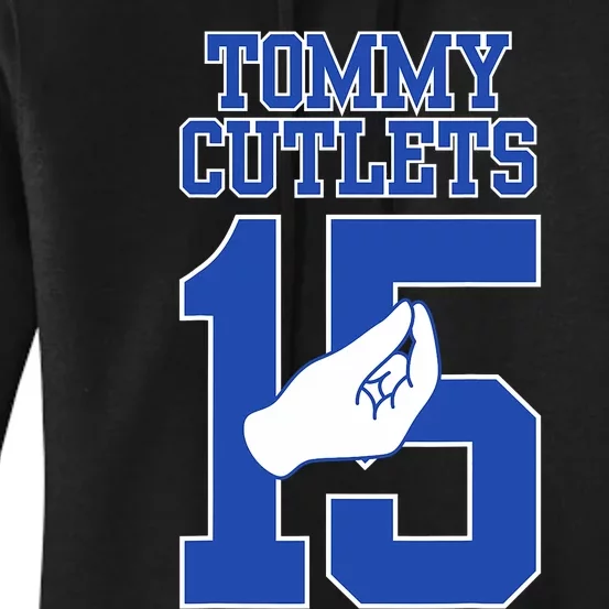 Italian Hand Gesture Tommy Cutlets Football Quarterback Trendy Design Women's Pullover Hoodie