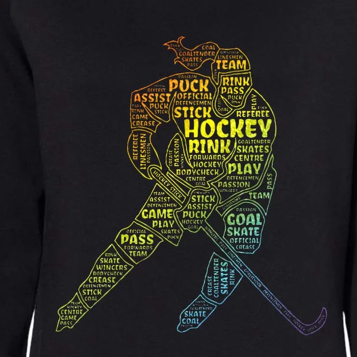 Ice Hockey Girl Womens California Wash Sweatshirt