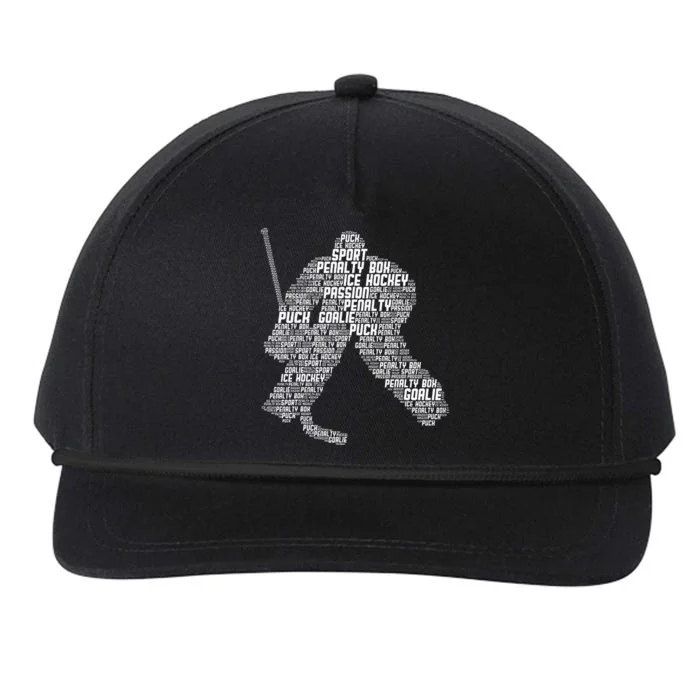 Ice Hockey Goalie Hockey Snapback Five-Panel Rope Hat