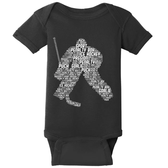 Ice Hockey Goalie Hockey Baby Bodysuit