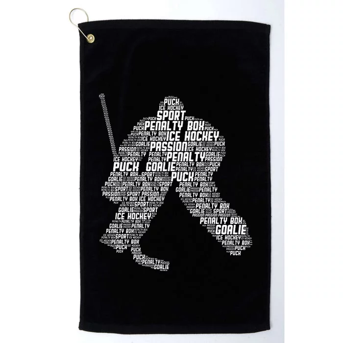 Ice Hockey Goalie Hockey Platinum Collection Golf Towel