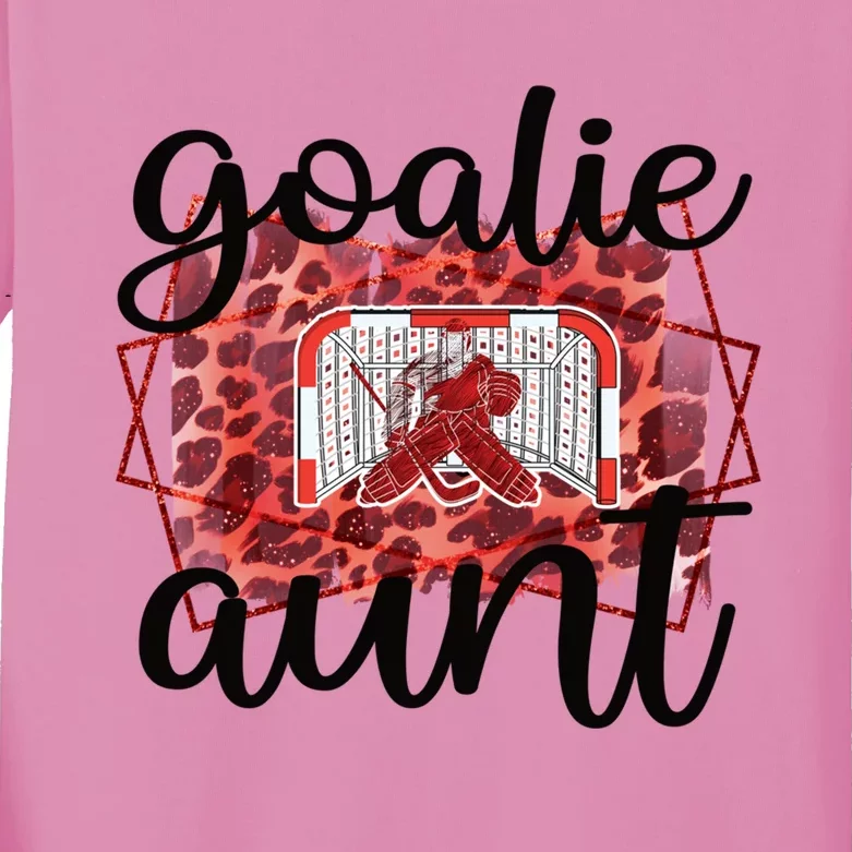 Ice Hockey Goaltender Aunt Of Ice Hockey Goalie Auntie Gift Kids Long Sleeve Shirt