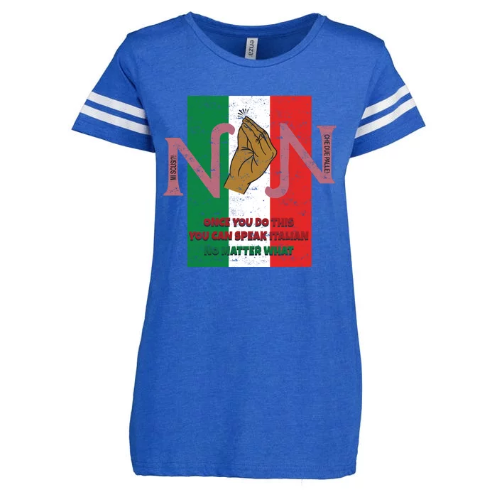 Italian Hand Gesture Enza Ladies Jersey Football T-Shirt