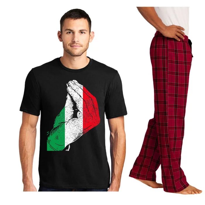 Italy Hand Gesture Italia Italian Flag Pride Funny Pajama Set