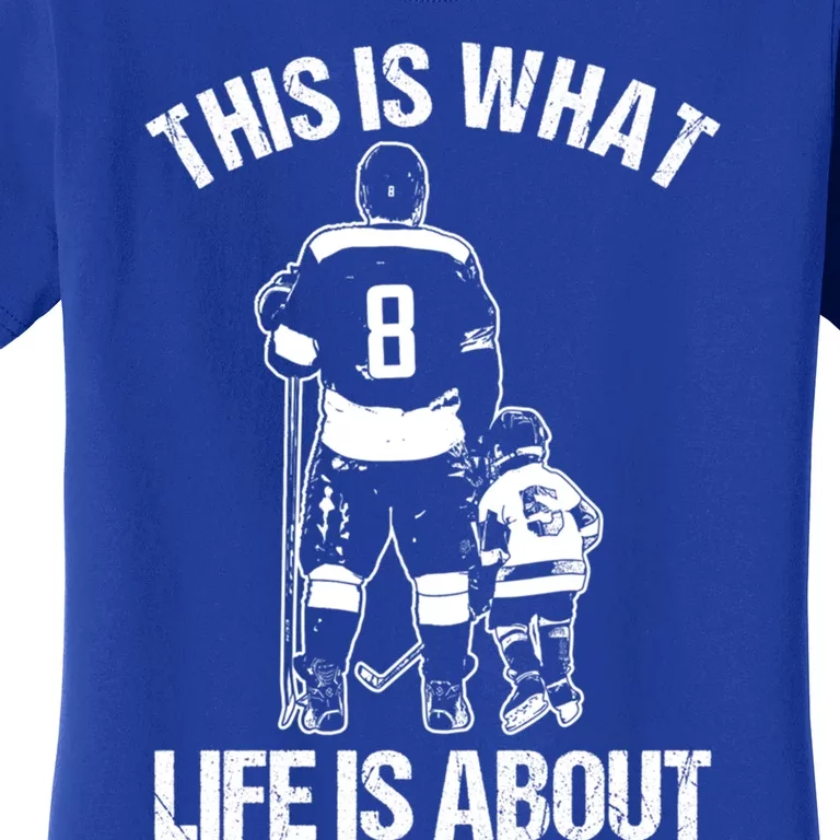 Ice Hockey Game Player Father And Son Field Hockey Gift Women's T-Shirt