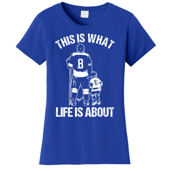 Ice Hockey Game Player Father And Son Field Hockey Gift Women's T-Shirt