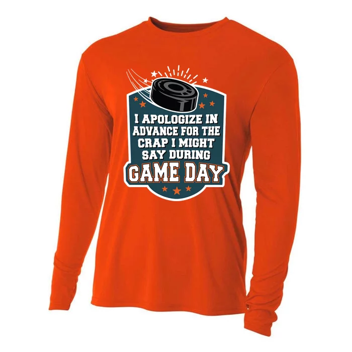 Ice Hockey Game Day For Ice Hockey Fans Cute Gift Cooling Performance Long Sleeve Crew