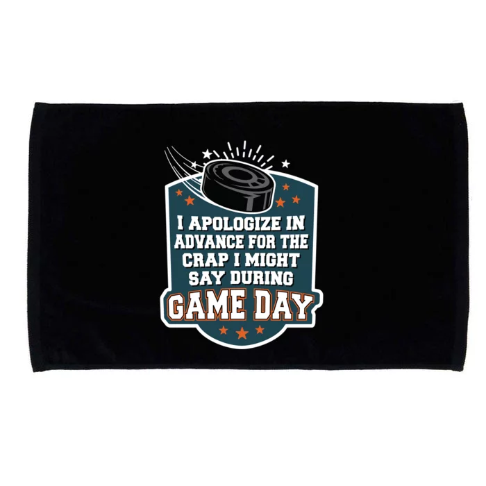 Ice Hockey Game Day For Ice Hockey Fans Cute Gift Microfiber Hand Towel