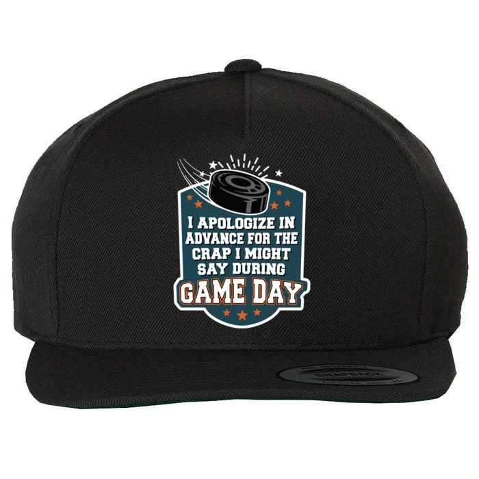 Ice Hockey Game Day For Ice Hockey Fans Cute Gift Wool Snapback Cap