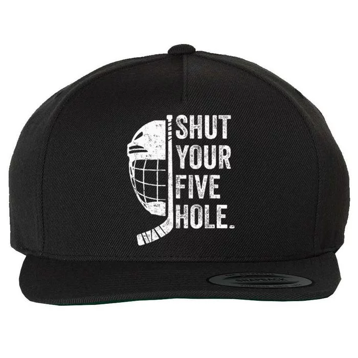 Ice Hockey Goalie Wool Snapback Cap