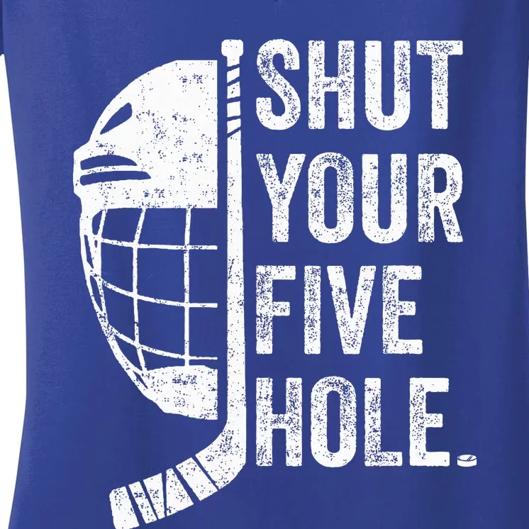 Ice Hockey Goalie Women's V-Neck T-Shirt