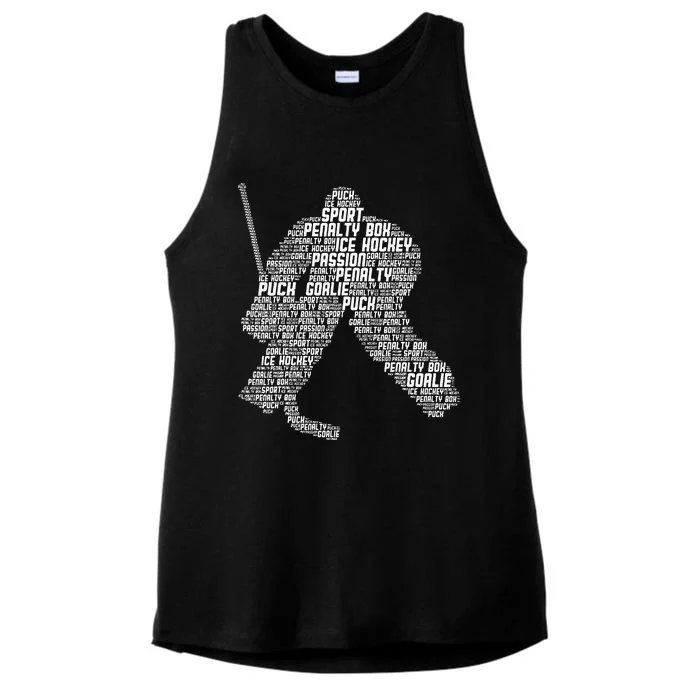 Ice Hockey Goalie Hockey Ladies Tri-Blend Wicking Tank