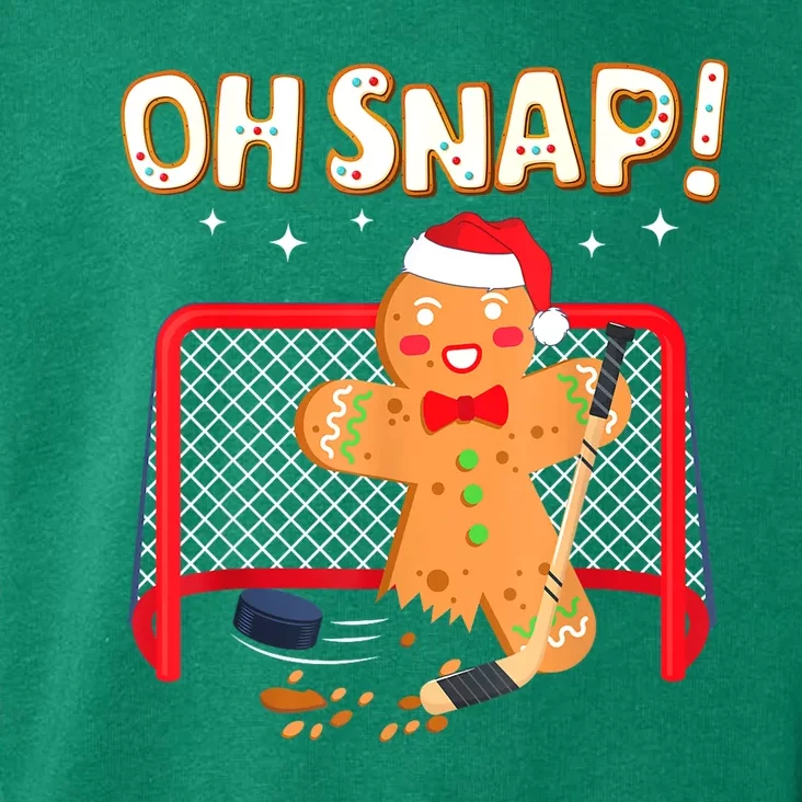 Ice Hockey Goalie Funny Christmas Gingerbread Man Oh Snap Cookie Toddler Hoodie