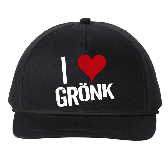 I Heart Gronk Snapback Five-Panel Rope Hat