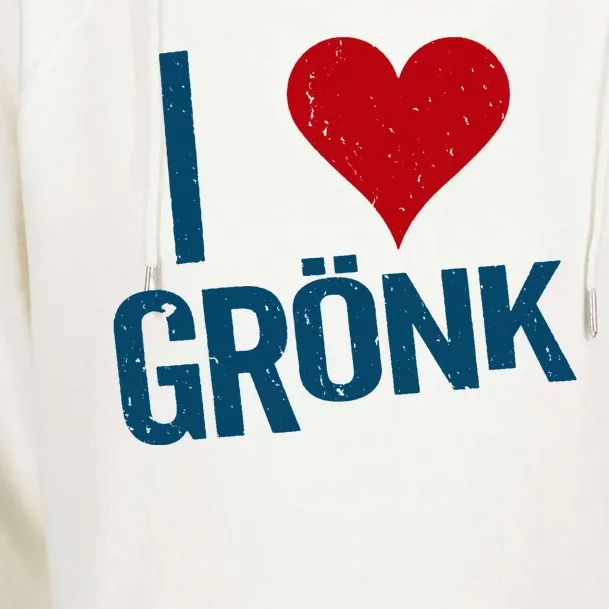 I Heart Gronk Womens Funnel Neck Pullover Hood