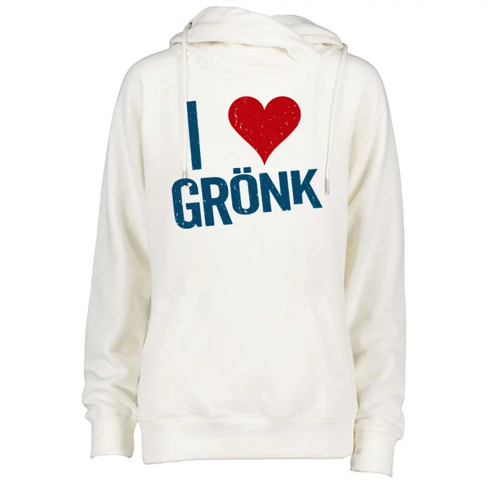 I Heart Gronk Womens Funnel Neck Pullover Hood