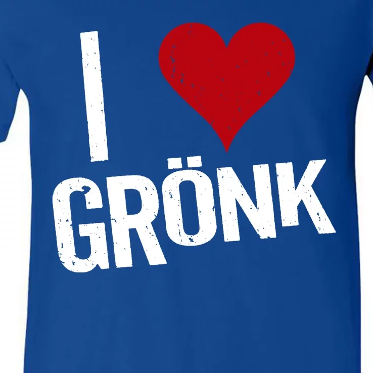 I Heart Gronk V-Neck T-Shirt