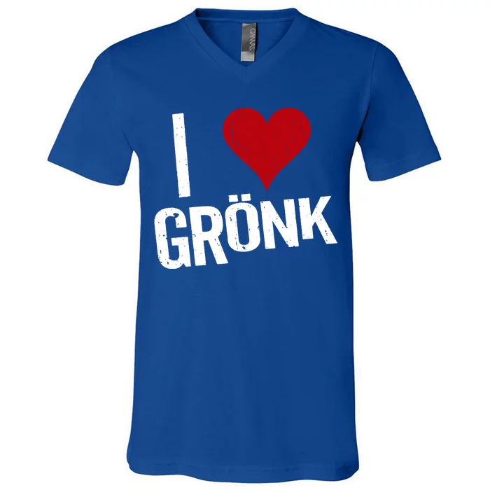 I Heart Gronk V-Neck T-Shirt