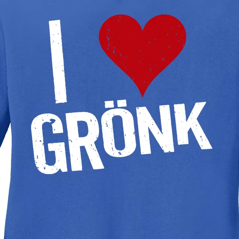 I Heart Gronk Ladies Long Sleeve Shirt