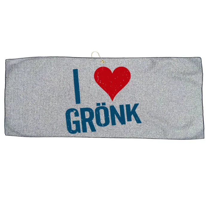 I Heart Gronk Large Microfiber Waffle Golf Towel