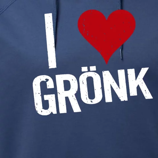 I Heart Gronk Performance Fleece Hoodie