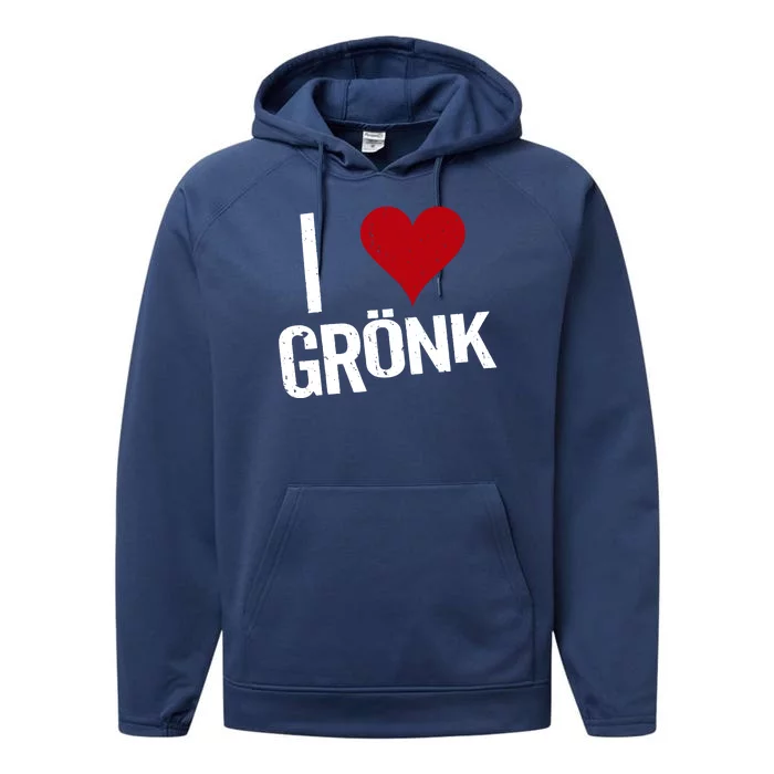 I Heart Gronk Performance Fleece Hoodie