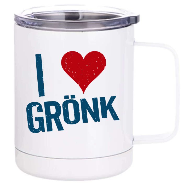 I Heart Gronk Front & Back 12oz Stainless Steel Tumbler Cup