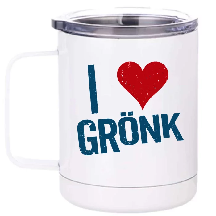 I Heart Gronk Front & Back 12oz Stainless Steel Tumbler Cup