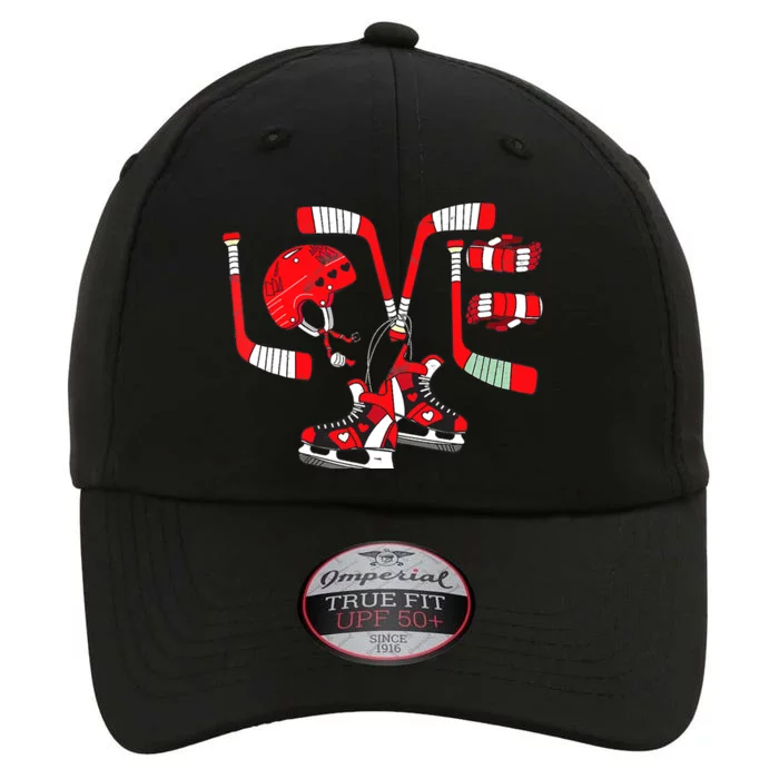 Ice Hockey Heart Valentines Day Love Gifts Boys Girls Goalie The Original Performance Cap