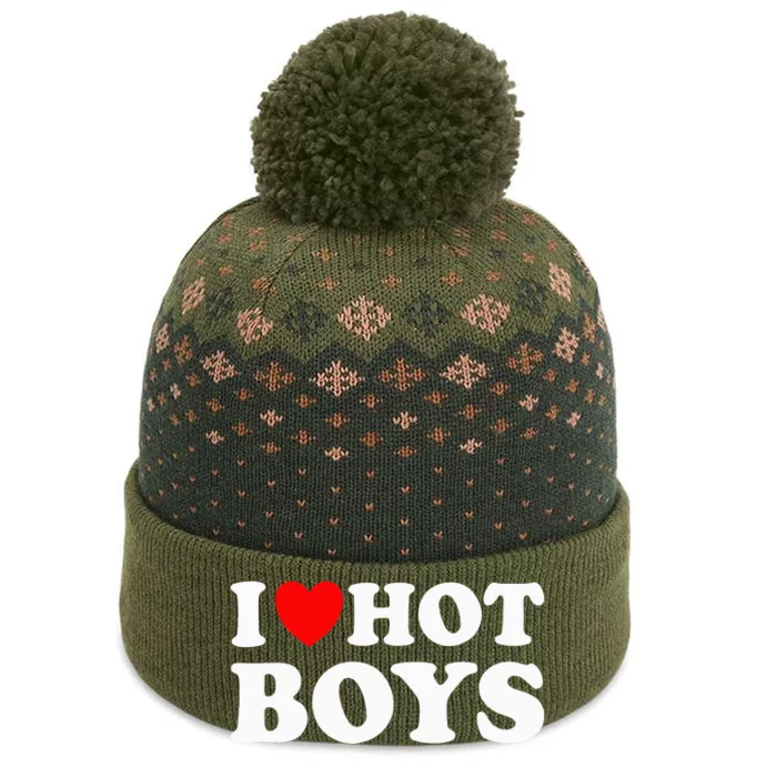 I Heart Hot I Love Hot The Baniff Cuffed Pom Beanie